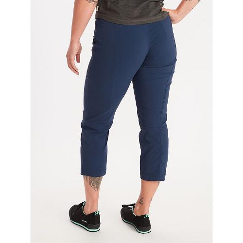 Marmot Ravenna Capris Pants - Womens Hiking Pants Dark Blue CA4729106 Canada